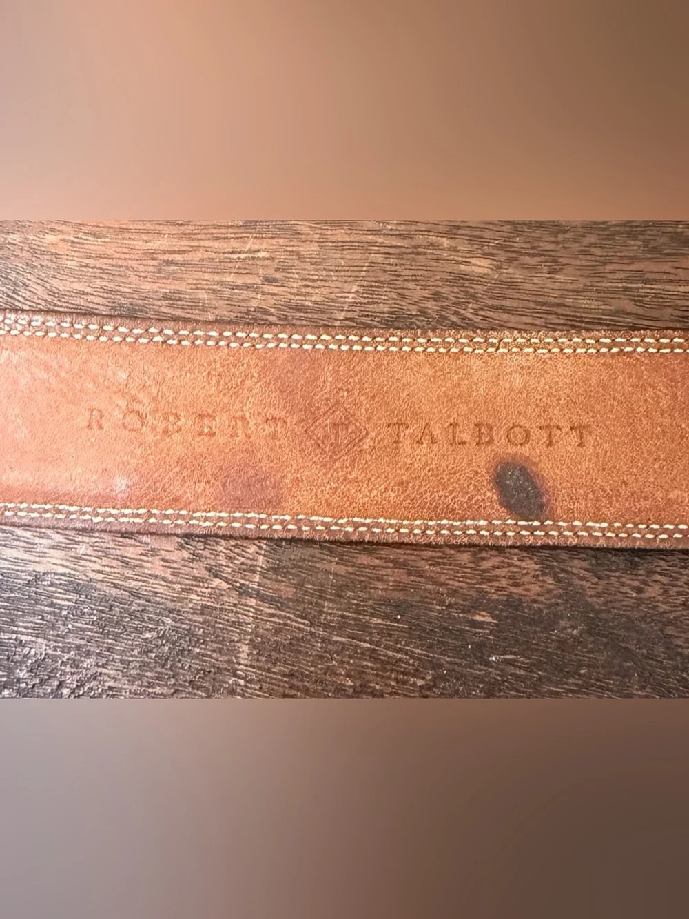 Robert Talbot Men's Brown Leather Belt with Silver Buckle size 40 made in Italy‎